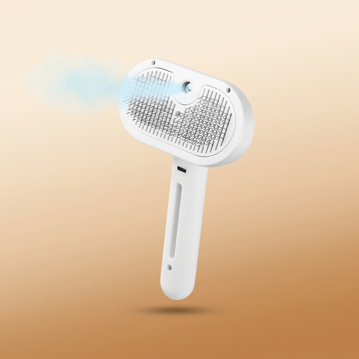 STEAMBRUSH PRO nevel-vachtborstel met blauwe nevel