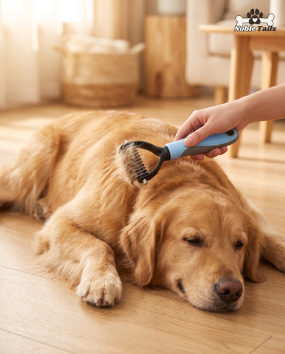 Hond borstelen met de FurTrim Ontwolhark, losse vacht eruit