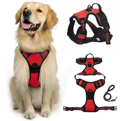 PERFECTWALK Anti-Trek Tuig met Looplijn - Rustiger Wandelen met je hond zonder plotselinge schokken!