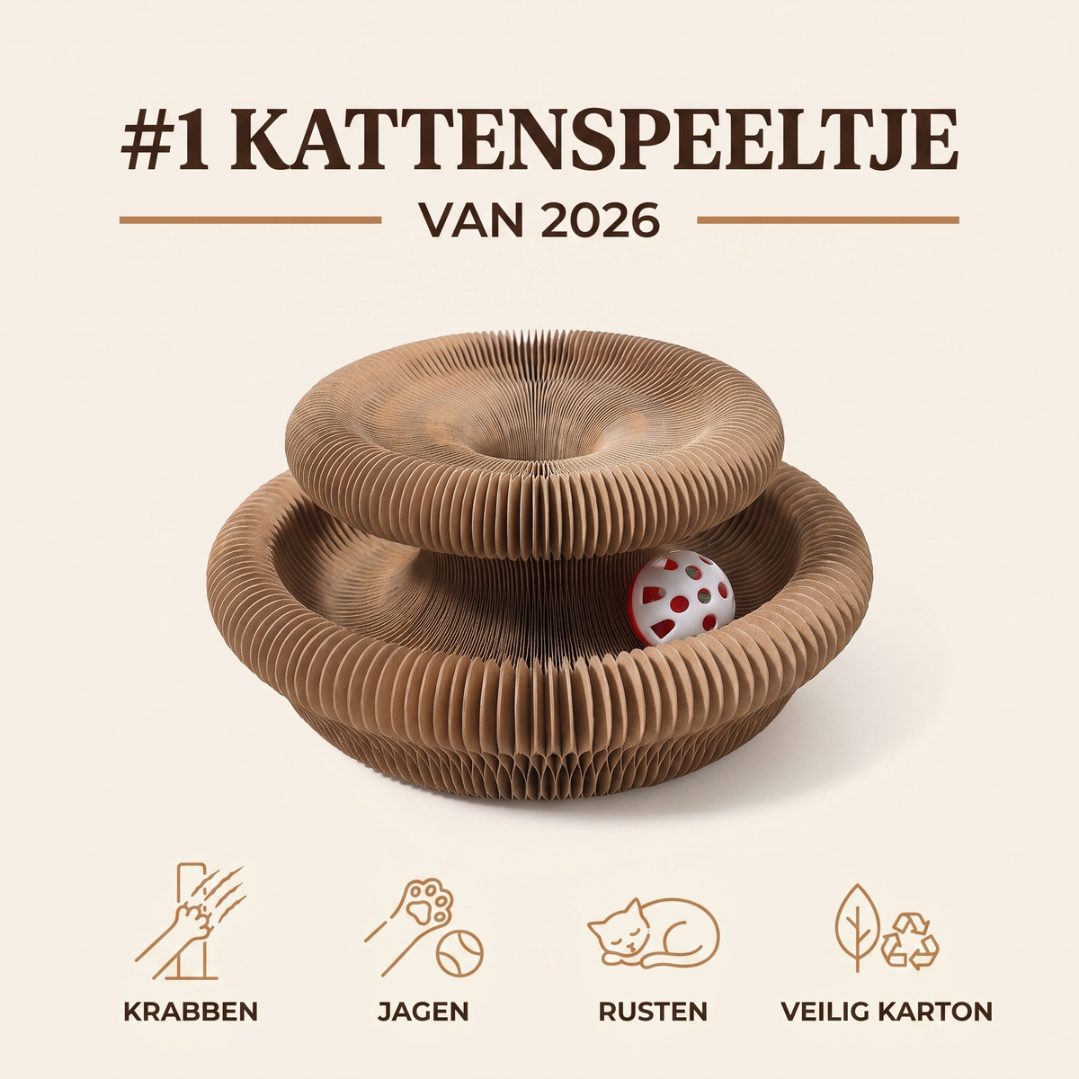 PurrSpin Pro - Interactief Kattenspeeltje voor Katten en Kittens