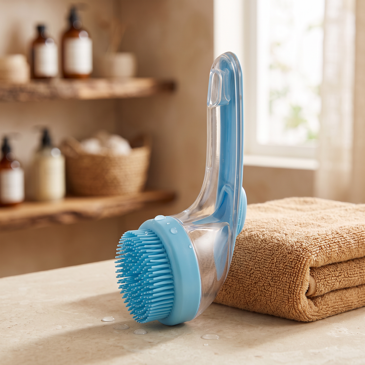 SoapBrush Badborstel blauw - sfeerfoto