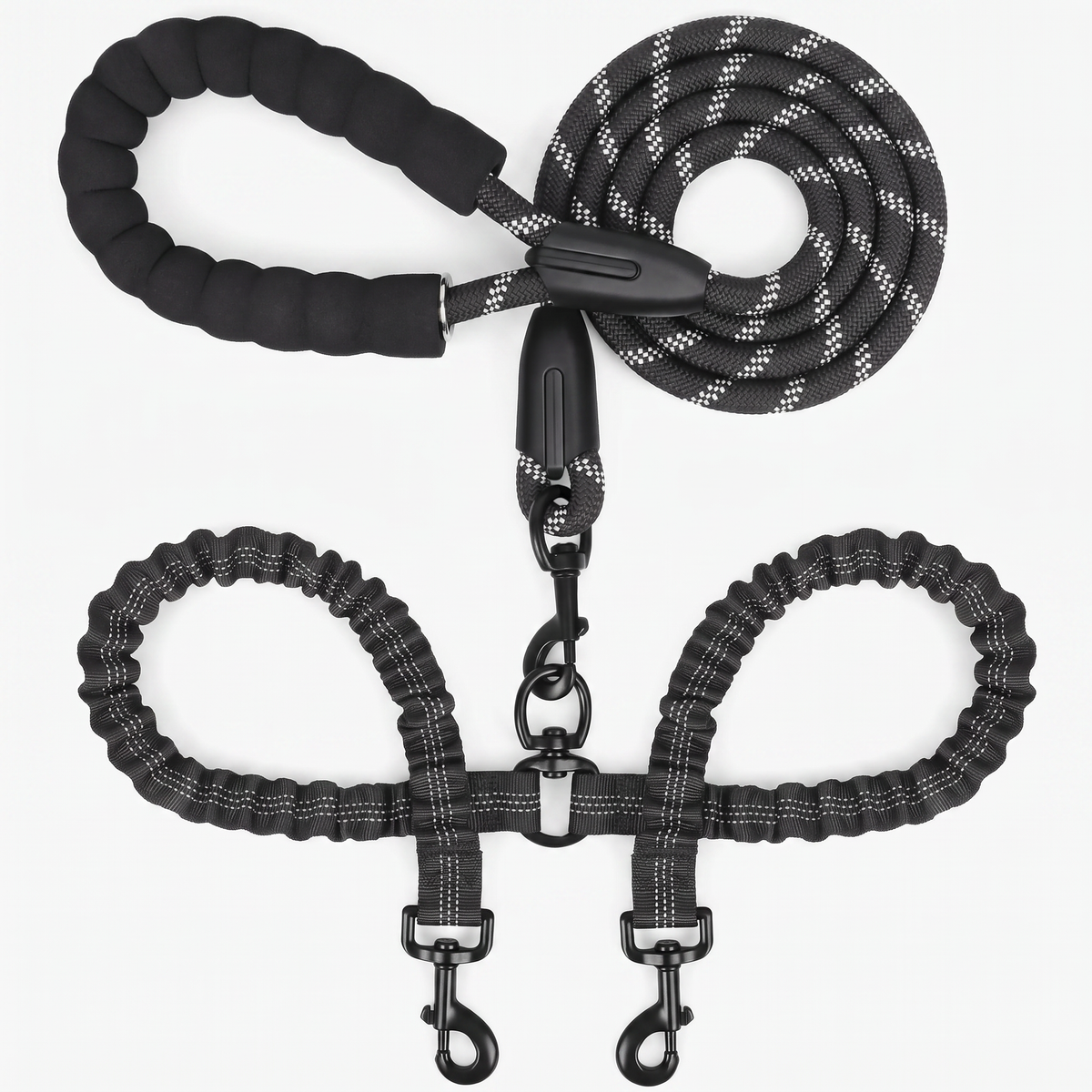 Herken je dit? Twee honden, twee verstrikte lijnen