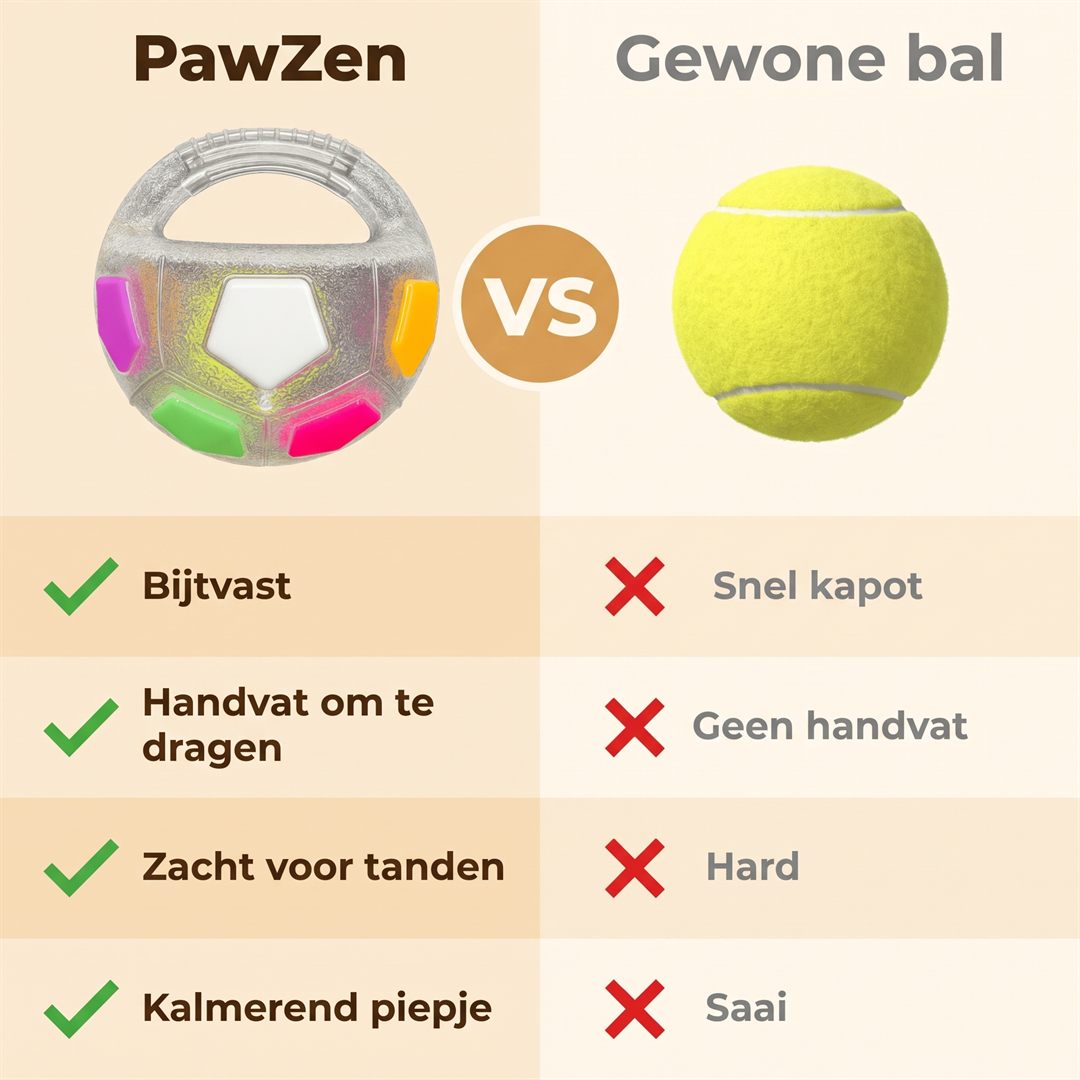 PawZen vs. een gewone bal