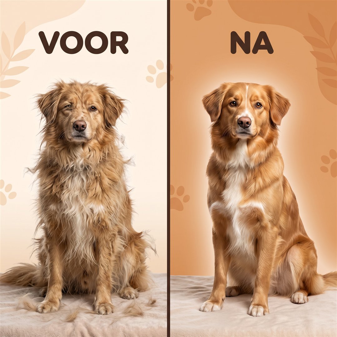 Voor en na het borstelen