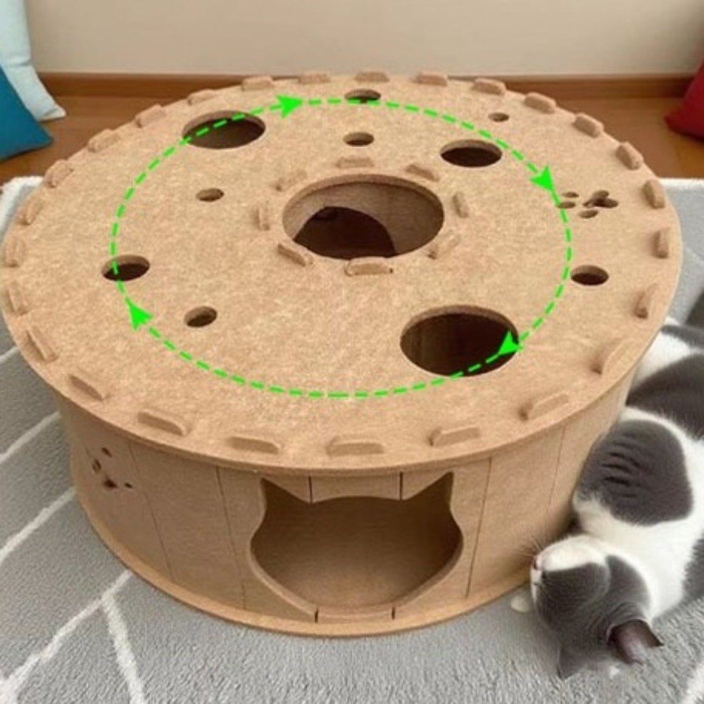 Bovenkant van de PurrCastle met speelgaten