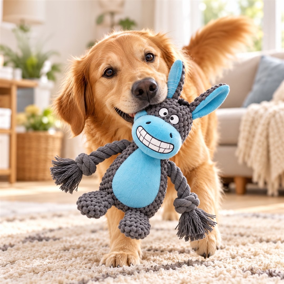 Hond speelt met zijn Trekvriendje